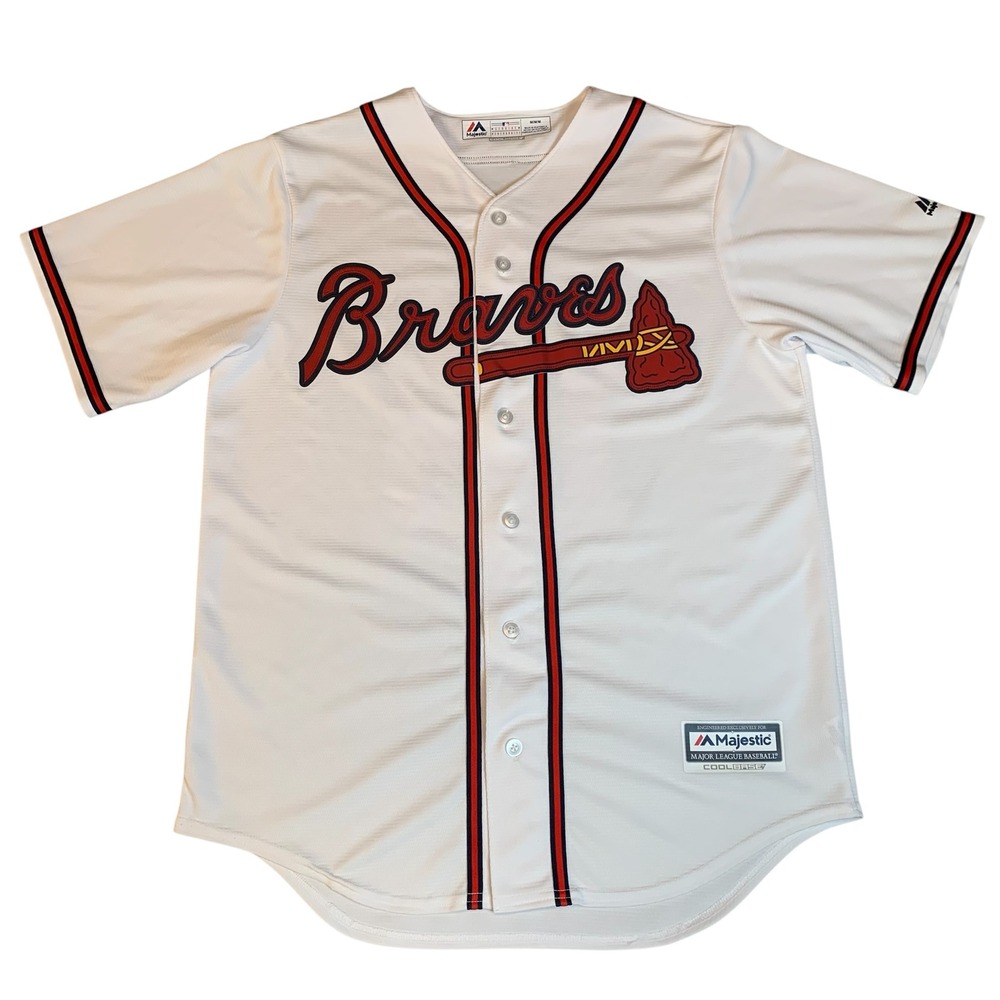 Ronald Acuna Jr Atlanta Braves 2018 Majestic Cool Base Jersey Men's M White MLB